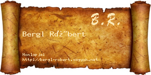 Bergl Róbert névjegykártya